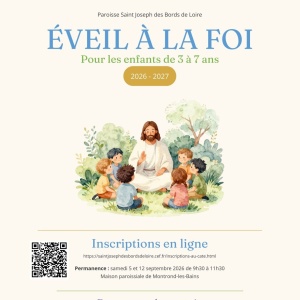 Affiche Inscriptions Éveil là la Foi Rentrée 2026