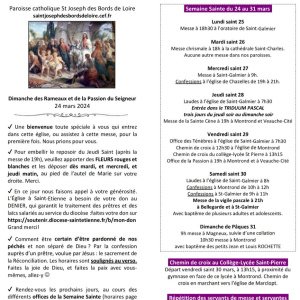 Info-paroisse Saint Joseph 025 - 24 mars 2024